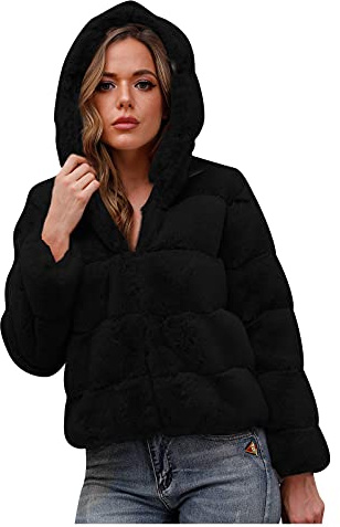 KHIRVWL Donna Cappotto Pelliccia Sintetica Morbida Cappotto Corto in Pelliccia Leopardata Giacca in Pelliccia Sintetica Giacca Invernale Corta Giacca in Pelliccia Sintetica a Maniche Lunghe