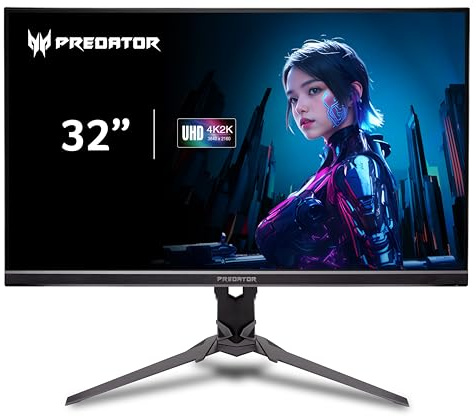 Acer Predator XB323QKV4 Moniteur Gaming 80 cm (31,5) - 4K UHD, Panneau IPS Agile Splendor, HDMI, DisplayPort, Audio, Pivot [Classe énergétique F] (UM.JX3EE.401)