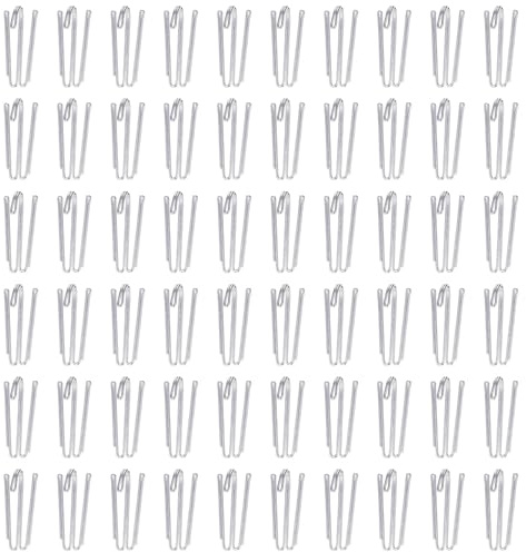 120 Pcs Stainless Steel Curtain Hooks, 4 Prongs Pinch Pleat Drapery Hooks, W Shape Pleat Tape Hooks for Hanging Window Curtains, Drapes and Sheers