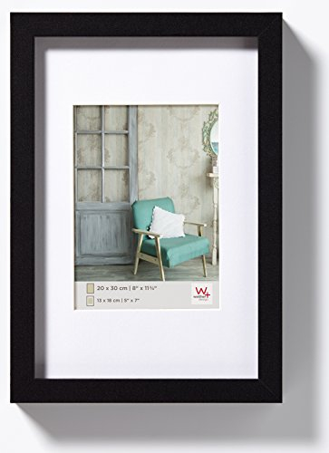 walther design Bilderrahmen schwarz 50 x 70 cm Echtglas Stockholm EA070B