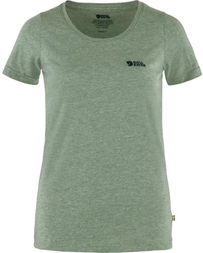 Fjällräven Damen Logo T-Shirt, Patina Green/Melange, XS