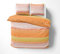 Mako Satin Bettwäsche Watercolor Stripes orange Rose (Garnitur 135x200 + 80x80 cm)