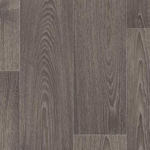 PVC Bodenbelag Meterware in Holzoptik dunkel | Vinylboden Meterware Eiche ideal für Wohnzimmer und Flur | Vinyl Rollenware in 300 cm Breite (3 m x 15 m)