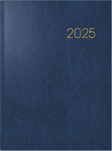 BRUNNEN Bokkalender modell 797 (2025), 2 sidor = 1 vecka, 168 × 240 mm, 160 sidor, Miradur-omslag, blå