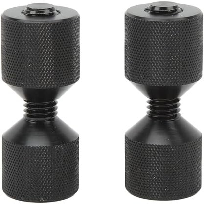 SANTUO 2 Hole Flange Pins Set 2Pcs Aluminum Flange Alignment Pin with Threaded 1/2''–14'' 150LB Flange Alignment Pin Set with Anodized Oxide Black Finish for Car Ship Large Machinery