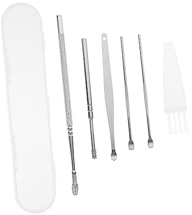 Ipetboom 4juegos Púas Oídos Extractor de Cera Espiral Kit para Eliminar la Cera Oídos Cuchara para Removedor de Útil para Limpieza de Adultos