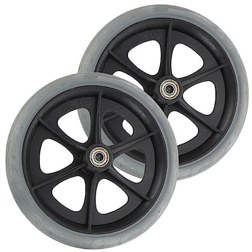DOITOOL 2pcs Wheelchair Front Wheels Replacement Parts for Walker Mobility Aid