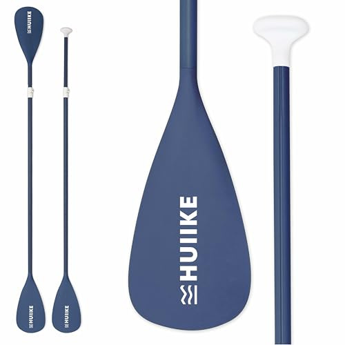 Remo Paddle Surf 2 en 1 de Aluminio – HUIIKE | Remo Doble Paddle Surf 4 Piezas Desmontable para Pádel Sup Board Hinchable | Pala Ajustable de Fácil Transporte para Kayak y Padel, Set Accesorios Sup