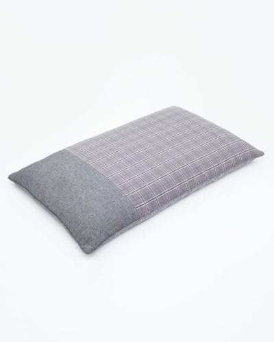 EDMILE Adjustable Firmness Buckwheat Neck Pillow for Back and Side Sleepers, Firm Cervical Support Pillow for Sleeping with Breathable Pillowcase, Grey 19x11