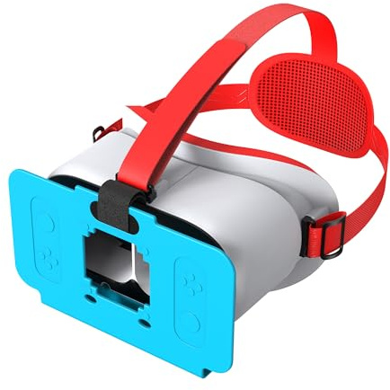 Auriculares de realidad virtual actualizados para Nintendo Switch 2 (2025) Gafas de realidad virtual con lentes HD ajustables y cómoda correa para la cabeza, gafas 3D para accesorios Switch 2 (azul