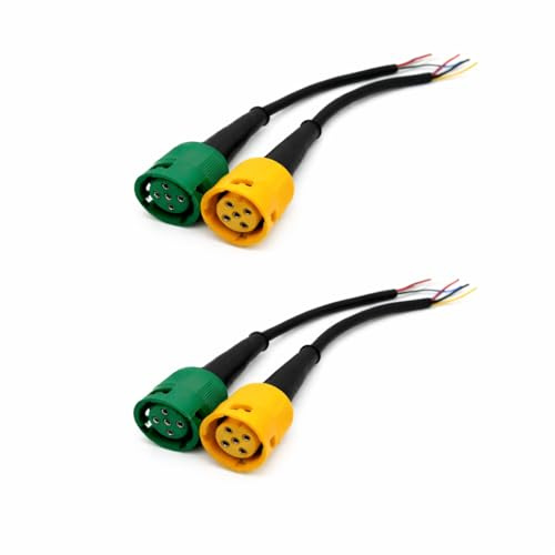 HGW Set di 2 adattatori di collegamento a baionetta a 5 poli per fanali posteriori del rimorchio – adatto per Aspöck – 2 X sinistra e destra – 15 cm cavo (4 pezzi)