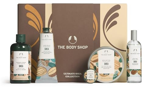 Shea Ultimate Gift Set, 5-Piece Body Care (Worth £65.5) | Shower Cream 250ml, Body Butter 200ml, Hand Balm 100ml, Lip Butter 10ml and Body Mist 100ml, by The Body Shop