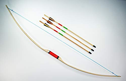 Bärentöter Kindersportbogenset Kindersportbogen rechtshand rot Bogenset Kinder 5-9 Kinderbogenset Pfeil und Bogen für Kinder Bogen aus Holz für 5-9jährige Holzbogen für Kinder