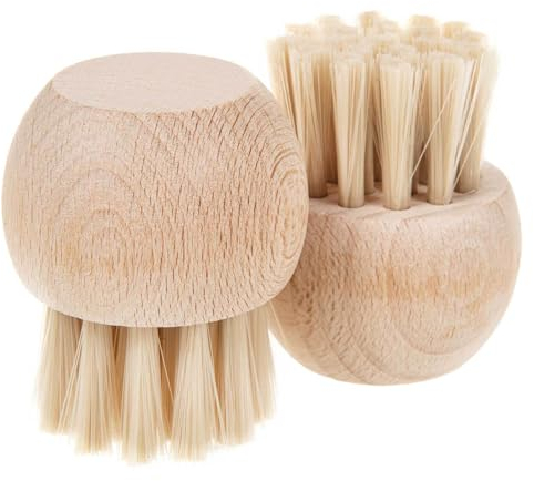 SIDCO Pilzbürste 2 x Champignonbürste Gemüsebürste Pilze Bürste Waldpilze Küchenhilfe