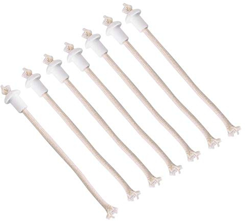 Yosoo 7Pcs Öl Laterne Docht hitzebeständiger Kerosin Docht für keramische Halter Fackel Wein Flaschen Öl Kerze Lampen Faser Glas