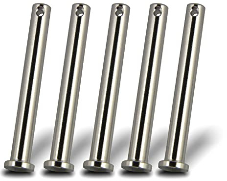 PROTECH Steckbolzen 6x25mm - 5 Stück - Edelstahl V4A Bolzen rostfrei A4 - Sicherungsbolzen, Splintbolzen mit Kopf und Splintloch