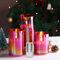 Eywamage Red Glass Flameless LED Candles with Remote, Flickering Battery Christmas Pillar Candles Set of 3