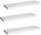 WOLTU Wandregal 3er Set Wandboard Bücherregal Regale für Deko Wandablagen aus MDF Holz,Hängeregal Weiss,70x22.9x3.8cm,RG9369ws-3