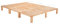 Gigapur Kiefer massiv Holzbett G56, naturbelassen, mit Standardfuß 25 cm Höhe, inkl. Lattenrost und Matratzenbügeln, Liegefläche 230x200 cm Best. aus 2X 70 x 200 cm, 1x 90 x 200 cm