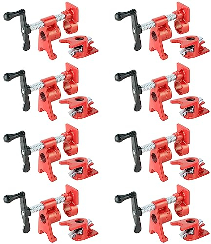 ATPEAM 3/4'' Pipe Clamps for Woodworking with Unique Foot Design