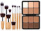 Joyeee Makeup Cream Contour Palette con pennello per il trucco, 12 sfumature correttore cremoso a copertura totale per il trucco di evidenziazione per occhiaie, acne e imperfezioni, da chiaro a scuro