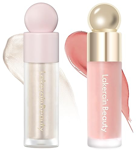 Erinde Liquid Highlighter Makeup, Face Highlighter Bronzer Makeup Stick, Natural Glossy Finish, Lightweight Blendable Silky Smooth Cream Face Illuminator Makeup, Cruelty-Free