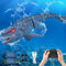 IEEILULU Ferngesteuerter Mosasaurus, 2.4GHz RC Mosasaurus Wasserspielzeug mit USB, Simulation Ferngesteuertes Boot mit leuchtenden Augen, Geschenk für 8+ Jahre Jungen Mädchen Schwimmbad (Blau)