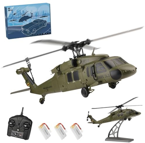 WANENGEDIY Hélicoptère RC WL K170 Black Hawk UH-60L 4CH 2.4G Flybarless avec gyroscope 6 axes, moteur Brushless 1106, portée de 100 m et accélérateur réglable – Modèle RTF pour débutants