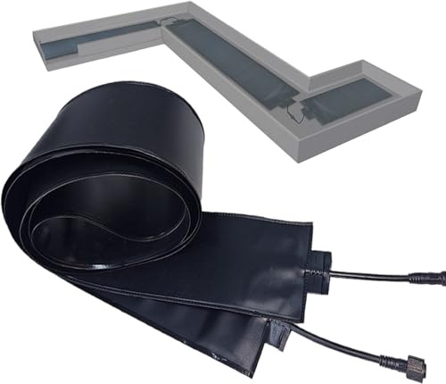 Outdoor Snow Melting Heating Pad, for Roof Gutters And Downspouts, Winter Roofs Electric Snow Melting Mats, Max Temperature Of 45°C, 12 cm Wide Design, for Factory/Warehouse 360cm/11.81ft