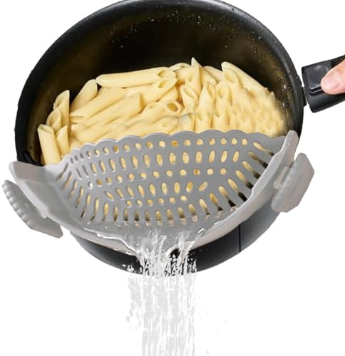 Grytsil, pastasil, universell kokskärmsskål för fastsättning, sil och sil