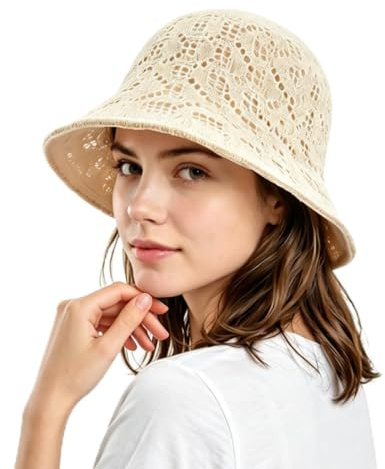ZJEEACO Sun Hats for Women UK, Khaki Summer Bucket Hat with Wide Brim, Ladies Sunhat Foldable, Womens Beach Hat Outdoor UV Protection, Women’s Sun Hat for Hiking Camping
