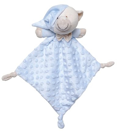 Interbaby Doudou Ours en Bleu pour Bébé 1 Unité DU003-01