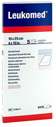 Essity Medicazione Post-Operatoria In Tessuto Leukomed, 10 x 25 cm