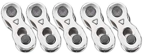 Yosoo Health Gear cykel kedjelås-set, 5 par snabbkoppling kedjelänkar av stål för 8/9/10-växlad cykelkedjor