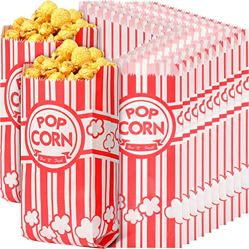 800 Pieces Paper Popcorn Bags 1 oz Popcorn Machine Accessories Individual Servings Bulk for Bars Movie Nights Concessions Party Pop Corn Supplies