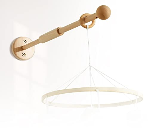 Mamimami Home 1pc Mobile Halterung Holz Mobile Baby Spieluhr Baby Mobile Gestell Mobile Wickeltisch Bettklingel Halterung (An der Wand montiert)