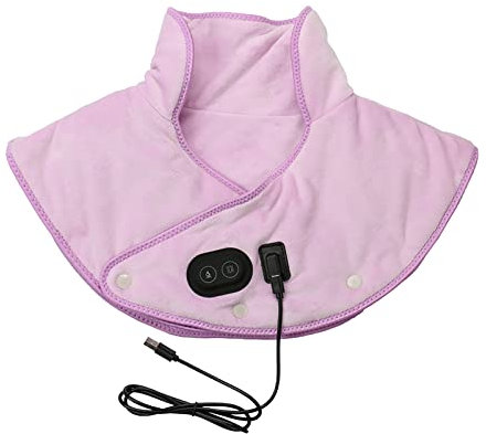 USB-Elektro-Schulter- und Nacken-integrierte Wärmeeck-Schulterstütze, Vibrationsmassage, Nackenpflege, Wirbelsäulenheizung, 3-Gang-Heizmodus, Kohlefaser-Heizungs-Nackenstütze OV584