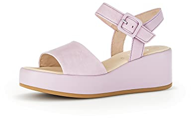Gabor Damen Riemchensandalen, Frauen Sandalen,dicke sohle,breite sohle,sommerschuhe,freizeitschuhe,offene schuhe,flieder,40.5 EU / 7 UK
