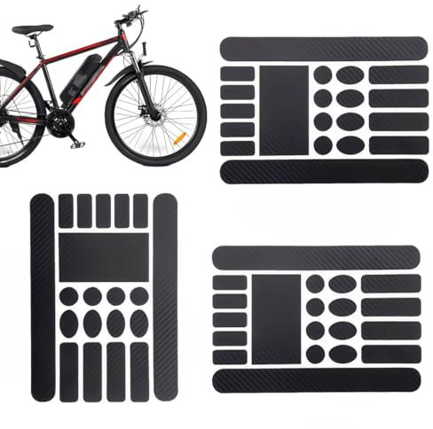 BIRLOZA 3 Stück Fahrrad Aufkleber Karbon Rahmenprotektor Lackschutzfolie Kettenstrebenschutz Cube Folie Aufkleber Fahrradsticker für Kette Kettenschutz Schutzfolie FahrradträGer Rennrad