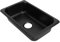 Edelstahlspüle, Küchenspüle, Wohnmobilspüle, Rechteckiges Handwaschbecken, 40 mm Abwasserabgang, für Workstation Prep Kitchen Bar Sink (Sprühen Sie Schwarz GR-1465B)