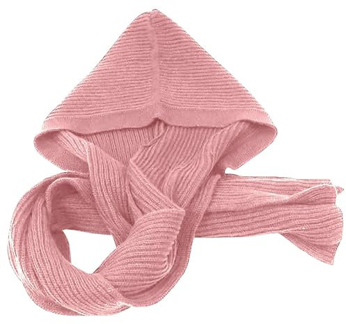 Strickmütze Schwarz Einlagig - Wintermütze Mit Ohrenklappen Damen - Mützenschal Kaputzenschal Winddichte Pullovermütze Winter Warm Strick Mütze Warme Beanie Strickmützen Mütze Jersey Mütze-Damen