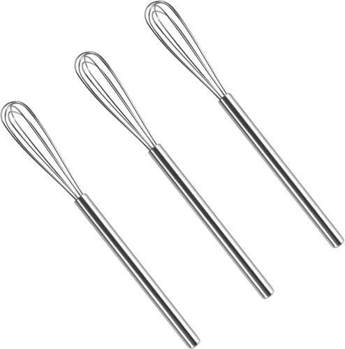 Prebarfun 5 PCS Stainless Steel Whisk Set, Mini Balloon Whisk for Cooking, Spring Coil Wire Egg Beater, Manual Whisking for Cooking, Whisking, Blending