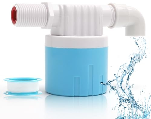 Valvola galleggiante per serbatoi d'acqua, valvola a galleggiante automatica da 3/4 pollici con connettore laterale, valvola di regolazione del livello dell'acqua per serbatoi d'acqua, laghetti da