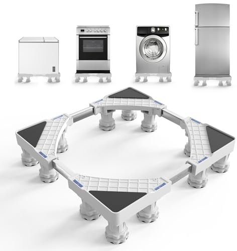 DEWEL Washing Machine Stand with 12 Strong Feet, Refrigerator Stand