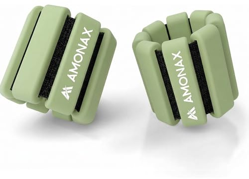 Amonax Set di Pesi Regolabili per Caviglia e Polso, Pesi per Gambe Fitness per Donne e Uomini, Coppia da 0,5 kg/1 kg per Allenamento di Forza, Pesi per Pilates, Pesi per Corsa e Nuoto, Pesi per Mani e