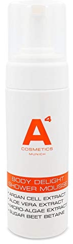 A4 - BODY DELIGHT SHOWER MOUSSE | Feuchtigkeitsspender | Duschschaum | Aloe Vera Extrakt | Belebend (150ml)