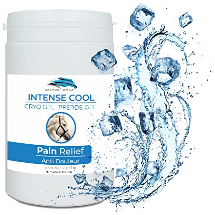 Vet CRYO Forte Erkältungsgel für Pferde und Haustiere. Pferdesalbe Extra Stark für Muskel -und Gelenkschmerzen. Massage Balsam Creme für Pferde für die Durchblutung der Beine - 1000 ml 1 L