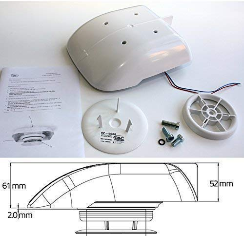 G&C Small Low profile motorised van ventilator for van taxi caravan - White - electric roof fan vent