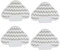 FBSHOP(TM) Triangle Steam Mop Replacement Pads for Shark Genius S5003D Hard Floor Cleaning System & Lift-Away Pro Steam Pocket Mop S3973 S3973D S5002 S6001 S6002 (4 pcs)