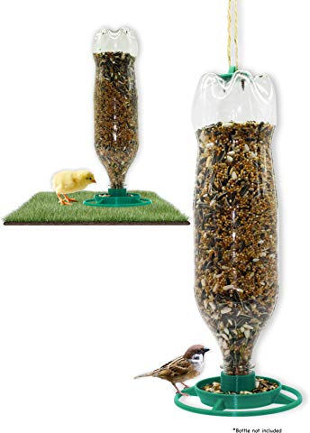 R&R SHOP - Comedero para pájaros, Aves de Corral y Aves Silvestres, Capacidad máxima 1,25 kg, plástico de maíz 100%, Fabricado en Italia